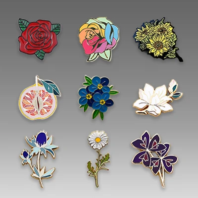 Pin Lapel Flower cruan meatailt